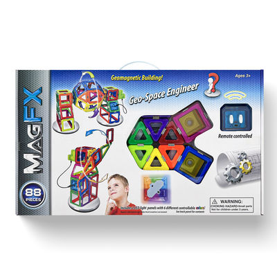 OEM กณิตศาสตร์ รูปทรงแม่เหล็ก เด็ก ชุดอาคารแม่เหล็ก หลายสี 88 PCS