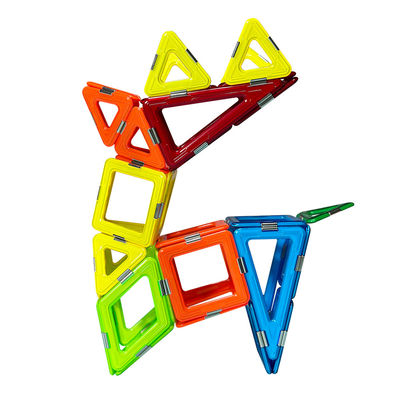 องค์ประกอบ 3 มิติแบบ Fawn แม็กเนตต ไทล์บล็อก ของเล่นที่สามารถนําไปใช้ได้ใหม่ สี DIY Assemble