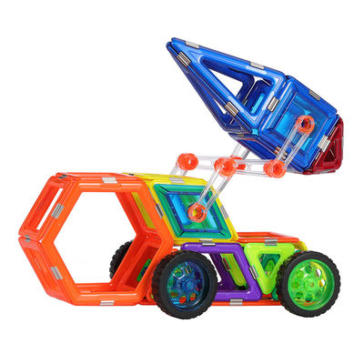 3D Creative Missile Vehicle แม็กเนติก บล็อกสร้างรถยนต์ ของเล่น พื้นผิวเรียบ