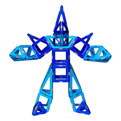 ปริศนาปริศนาแม่เหล็ก กระเบื้อง Mecha แม็กเนต 3D บล็อกสําหรับจิตใจสร้างสรรค์