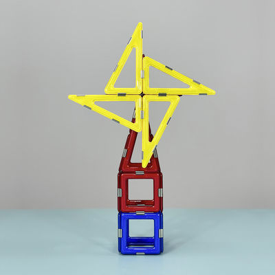 3D DIY เครื่องเล่นก่อสร้างแม่เหล็ก กระเบื้องมุมขวา บล็อกก่อสร้างลม