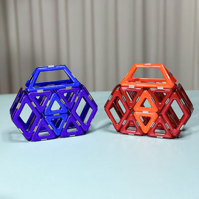 DIY 3D Kids Creative Magnetic Diy บล็อคสร้างกระเป๋ารูปทรง กระเบื้องแม่เหล็ก