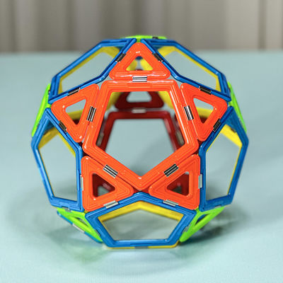 DIY 3D แม็กเนตไตล์ ฟรีสไตล์ พลังงานสํารวจดาวเคราะห์ รูปทรง แม็กเนตบล็อกสร้าง